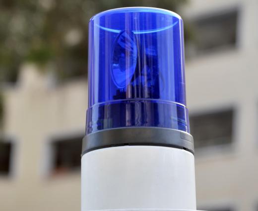 The lights and siren of a police car as usually disabled before purchase.