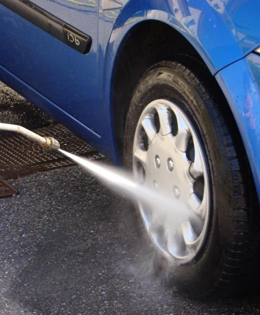 Using a pressure washer on tires can damage their sidewalls and cause cracking.