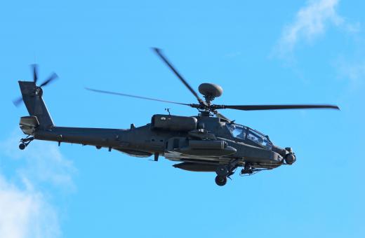 First developed by Hughes Helicopters in the 1980s, the Boeing Aircraft-made Apache is a heavy-duty military helicopter used by forces in the U.S., Israel, the Netherlands and other nations.