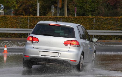 Defensive driving includes looking out for hazardous road conditions.