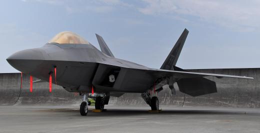 Thrust vectoring allows the Lockheed Martin F-22 Raptor to make turns at an extremely high angle of attack.