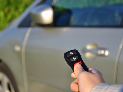 Some keyless entry systems use transponder keys to send a command remotely.