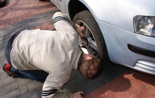 Over time, the tread on a tire will wear down.