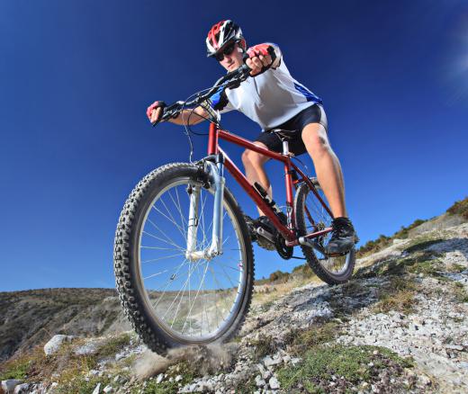 A bicycle tour may involve mountain biking.