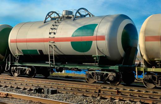 A branch line may be used to transport tank cars that carry liquefied natural gas to power stations.