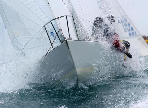 Steering wheels made of hard plastic or steel become slippery when wet and create control problems in rough waters.