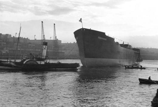 Traditionally, ships were launched without any superstructure or deck equipment when they were floated out or sent along the slipways.