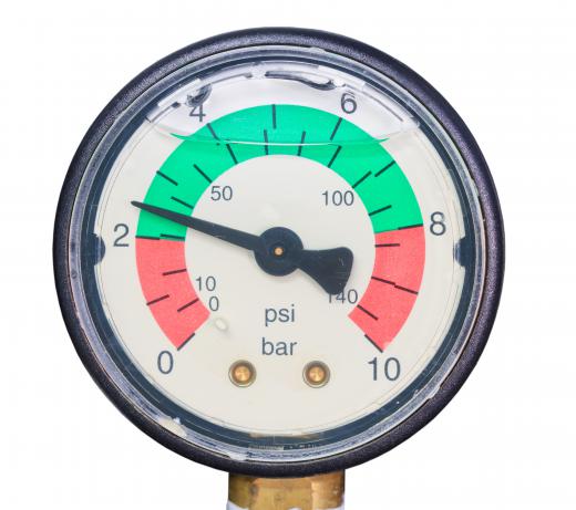 Pressure gauges provide feedback about steam pressure.