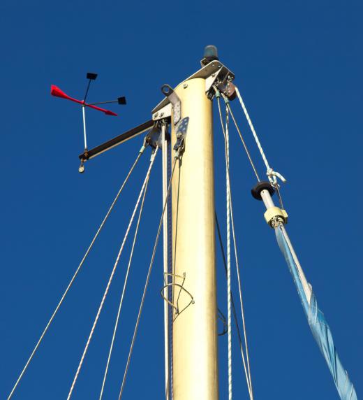 A wind vane helps sailors stay on course.